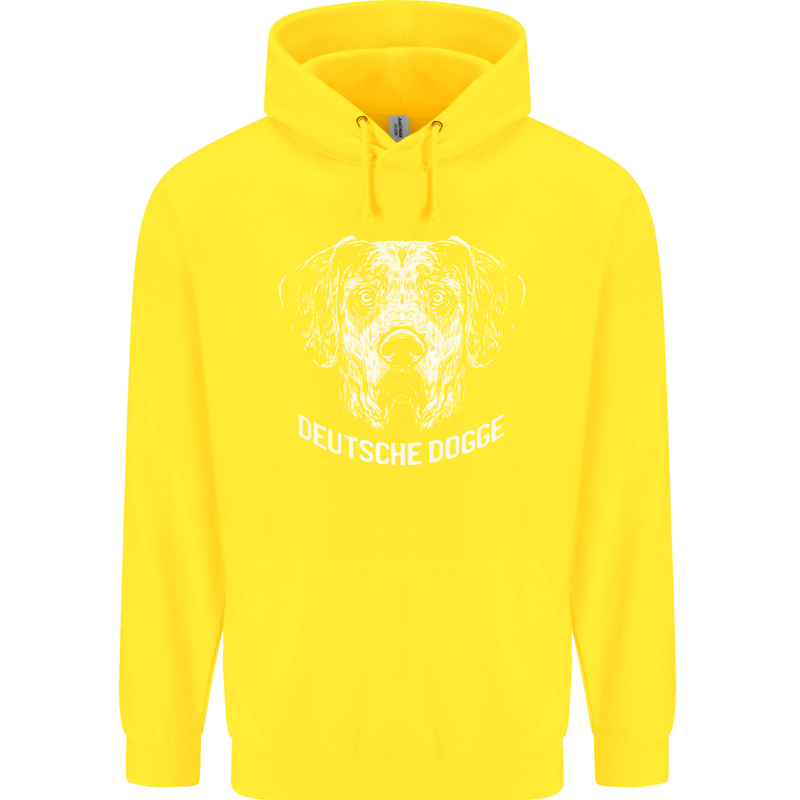 Deutsche Dogge Great Dane Dog Childrens Kids Hoodie Yellow