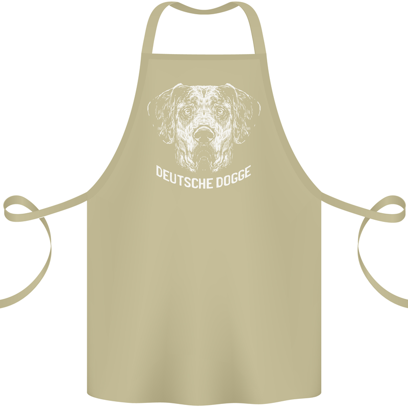 Deutsche Dogge Great Dane Dog Cotton Apron 100% Organic Khaki