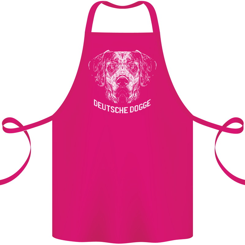 Deutsche Dogge Great Dane Dog Cotton Apron 100% Organic Pink