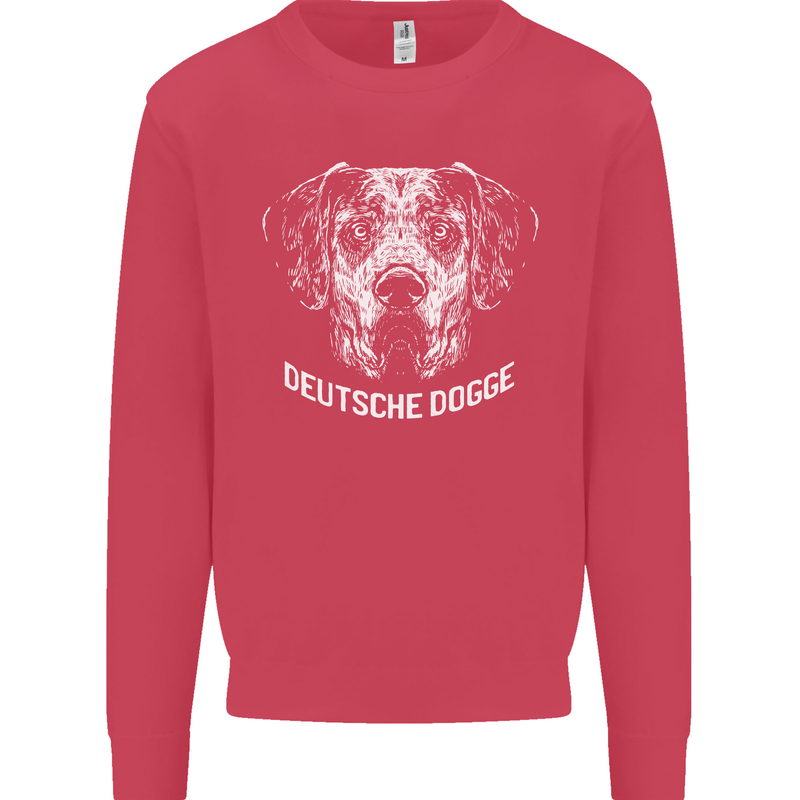 Deutsche Dogge Great Dane Dog Kids Sweatshirt Jumper Heliconia