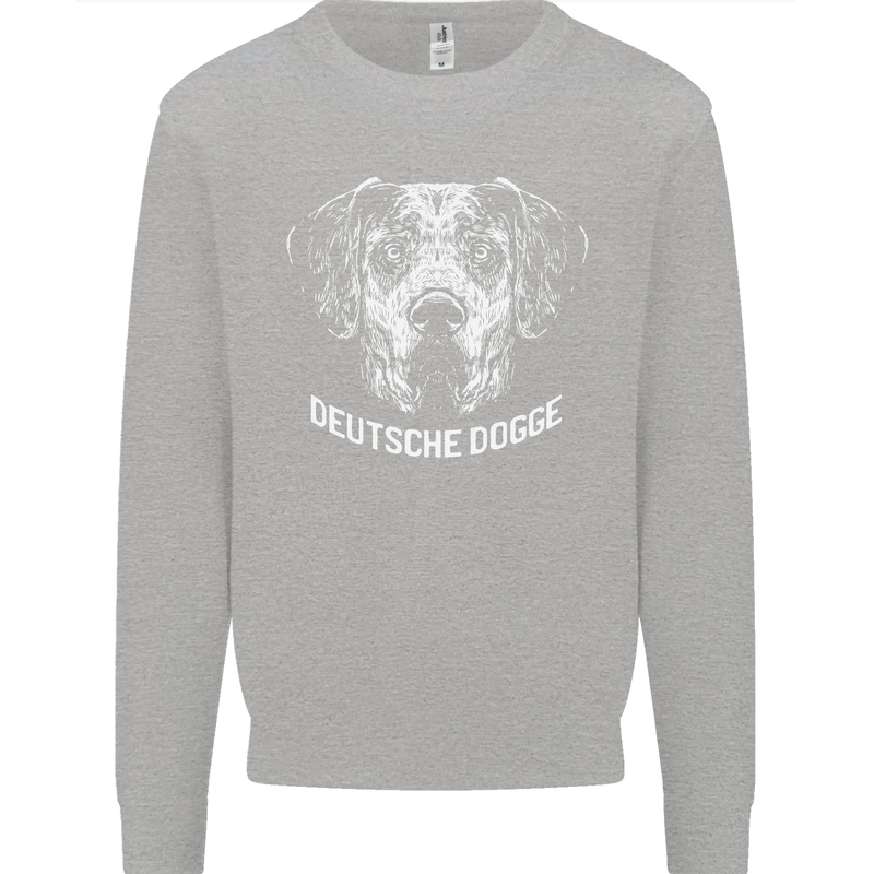 Deutsche Dogge Great Dane Dog Kids Sweatshirt Jumper Sports Grey