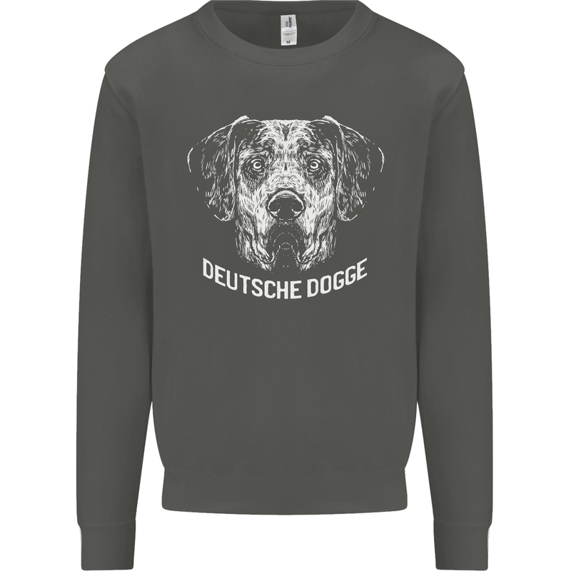 Deutsche Dogge Great Dane Dog Kids Sweatshirt Jumper Storm Grey