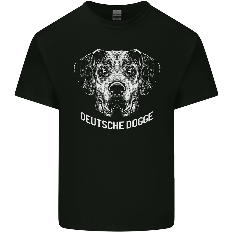 Deutsche Dogge Great Dane Dog Mens Cotton T-Shirt Tee Top Black