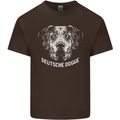 Deutsche Dogge Great Dane Dog Mens Cotton T-Shirt Tee Top Dark Chocolate