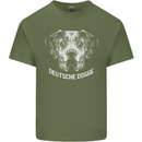 Deutsche Dogge Great Dane Dog Mens Cotton T-Shirt Tee Top Military Green