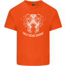 Deutsche Dogge Great Dane Dog Mens Cotton T-Shirt Tee Top Orange
