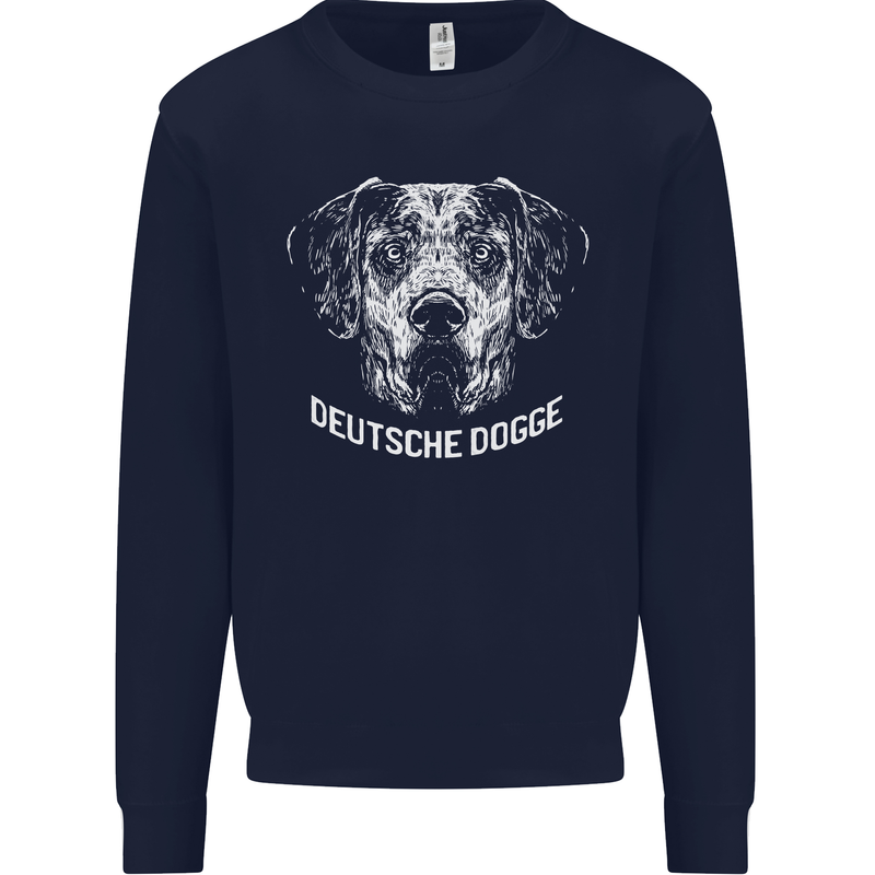 Deutsche Dogge Great Dane Dog Mens Sweatshirt Jumper Navy Blue