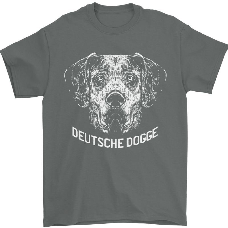 Deutsche Dogge Great Dane Dog Mens T-Shirt 100% Cotton Charcoal