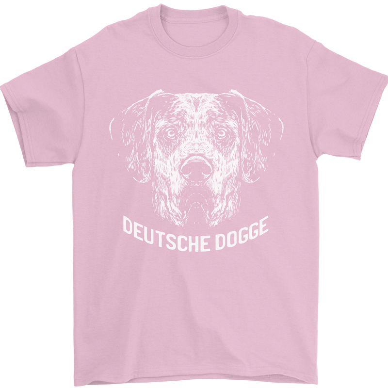 Deutsche Dogge Great Dane Dog Mens T-Shirt 100% Cotton Light Pink