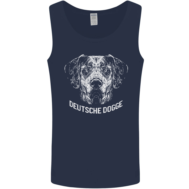 Deutsche Dogge Great Dane Dog Mens Vest Tank Top Navy Blue