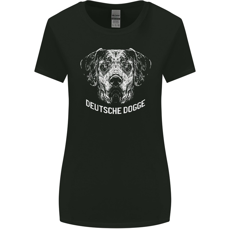 Deutsche Dogge Great Dane Dog Womens Wider Cut T-Shirt Black