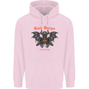 Devil Burger Demon Satan Grim Reaper BBQ Childrens Kids Hoodie Light Pink