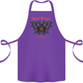 Devil Burger Demon Satan Grim Reaper BBQ Cotton Apron 100% Organic Purple