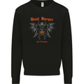 Devil Burger Demon Satan Grim Reaper BBQ Kids Sweatshirt Jumper Black