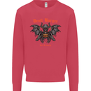 Devil Burger Demon Satan Grim Reaper BBQ Kids Sweatshirt Jumper Heliconia