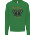 Devil Burger Demon Satan Grim Reaper BBQ Kids Sweatshirt Jumper Irish Green