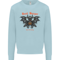 Devil Burger Demon Satan Grim Reaper BBQ Kids Sweatshirt Jumper Light Blue