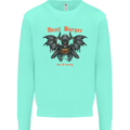 Devil Burger Demon Satan Grim Reaper BBQ Kids Sweatshirt Jumper Peppermint