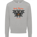 Devil Burger Demon Satan Grim Reaper BBQ Kids Sweatshirt Jumper Sports Grey