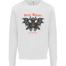 Devil Burger Demon Satan Grim Reaper BBQ Kids Sweatshirt Jumper White