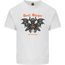 Devil Burger Demon Satan Grim Reaper BBQ Kids T-Shirt Childrens White