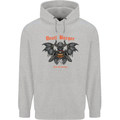 Devil Burger Demon Satan Grim Reaper BBQ Mens 80% Cotton Hoodie Sports Grey