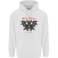 Devil Burger Demon Satan Grim Reaper BBQ Mens 80% Cotton Hoodie White