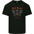 Devil Burger Demon Satan Grim Reaper BBQ Mens Cotton T-Shirt Tee Top Black