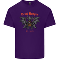 Devil Burger Demon Satan Grim Reaper BBQ Mens Cotton T-Shirt Tee Top Purple