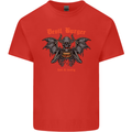 Devil Burger Demon Satan Grim Reaper BBQ Mens Cotton T-Shirt Tee Top Red