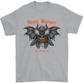 Devil Burger Demon Satan Grim Reaper BBQ Mens T-Shirt Cotton Gildan Sports Grey