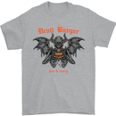 Devil Burger Demon Satan Grim Reaper BBQ Mens T-Shirt Cotton Gildan Sports Grey