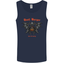 Devil Burger Demon Satan Grim Reaper BBQ Mens Vest Tank Top Navy Blue