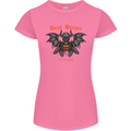 Devil Burger Demon Satan Grim Reaper BBQ Womens Petite Cut T-Shirt Azalea