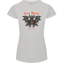 Devil Burger Demon Satan Grim Reaper BBQ Womens Petite Cut T-Shirt Sports Grey