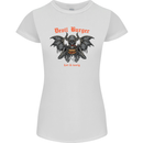 Devil Burger Demon Satan Grim Reaper BBQ Womens Petite Cut T-Shirt White