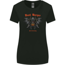 Devil Burger Demon Satan Grim Reaper BBQ Womens Wider Cut T-Shirt Black