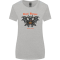 Devil Burger Demon Satan Grim Reaper BBQ Womens Wider Cut T-Shirt Sports Grey