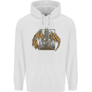 Devil Dragon Skeleton Fantasy Skull Demon Childrens Kids Hoodie White