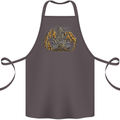 Devil Dragon Skeleton Fantasy Skull Demon Cotton Apron 100% Organic Dark Grey
