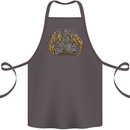 Devil Dragon Skeleton Fantasy Skull Demon Cotton Apron 100% Organic Dark Grey