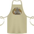 Devil Dragon Skeleton Fantasy Skull Demon Cotton Apron 100% Organic Khaki
