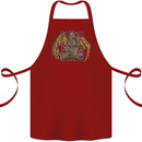Devil Dragon Skeleton Fantasy Skull Demon Cotton Apron 100% Organic Maroon