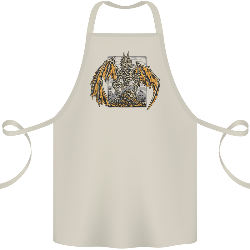 Devil Dragon Skeleton Fantasy Skull Demon Cotton Apron 100% Organic Natural