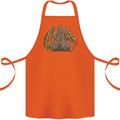 Devil Dragon Skeleton Fantasy Skull Demon Cotton Apron 100% Organic Orange