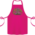 Devil Dragon Skeleton Fantasy Skull Demon Cotton Apron 100% Organic Pink