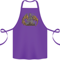 Devil Dragon Skeleton Fantasy Skull Demon Cotton Apron 100% Organic Purple