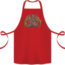 Devil Dragon Skeleton Fantasy Skull Demon Cotton Apron 100% Organic Red