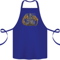 Devil Dragon Skeleton Fantasy Skull Demon Cotton Apron 100% Organic Royal Blue