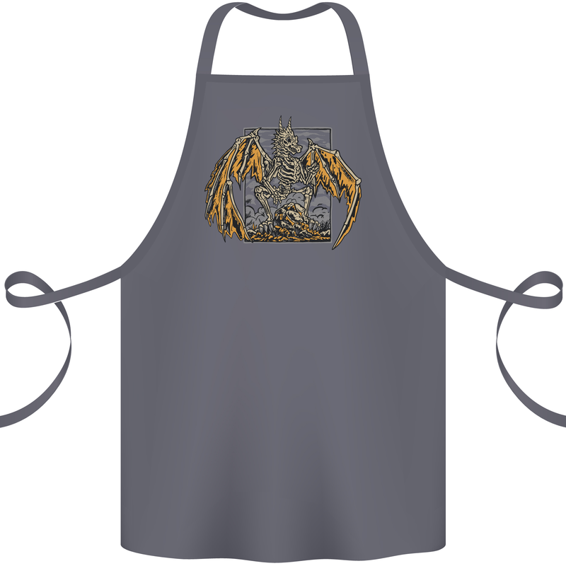 Devil Dragon Skeleton Fantasy Skull Demon Cotton Apron 100% Organic Steel